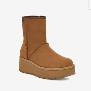 UGG Size 11 Cityfunc Water-Resistant Platform Bootie Women's Tan Retail $190
